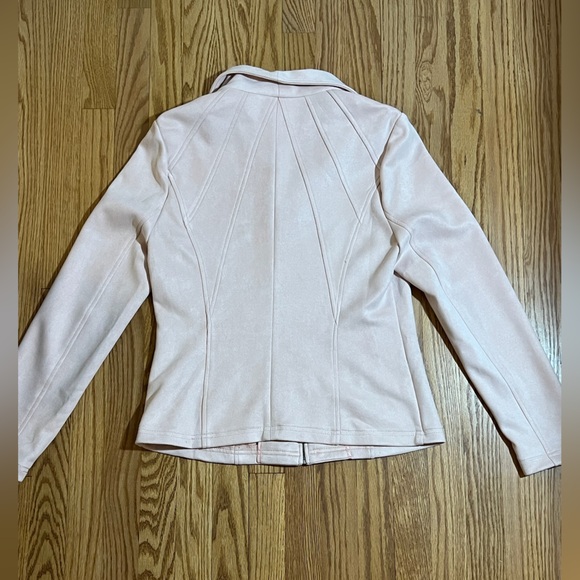 Kenneth Cole faux suede blush pink moto jacket - Size Medium - Picture 3 of 3